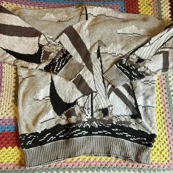 Vintage Crossings Sailboat Crewneck Sweater  Women’s Size L - Picture 5 of 5